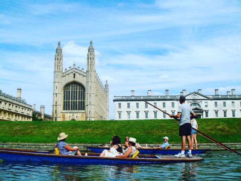 Punting in Cambridge, England